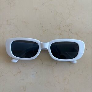 White Rectangle Fashion Sunglasses